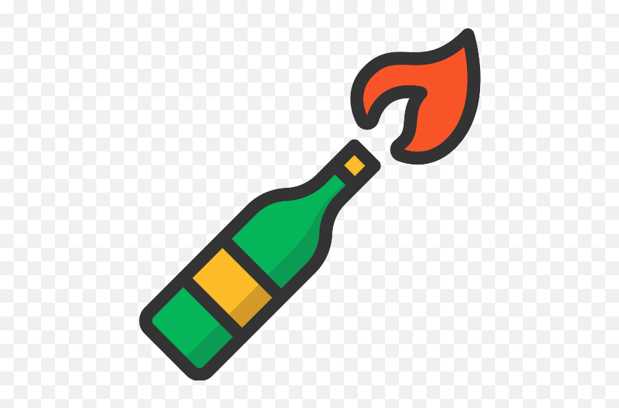 Molotov Cocktail Fire Png Icon - Molotov Cocktail Icon,Green Fire Png
