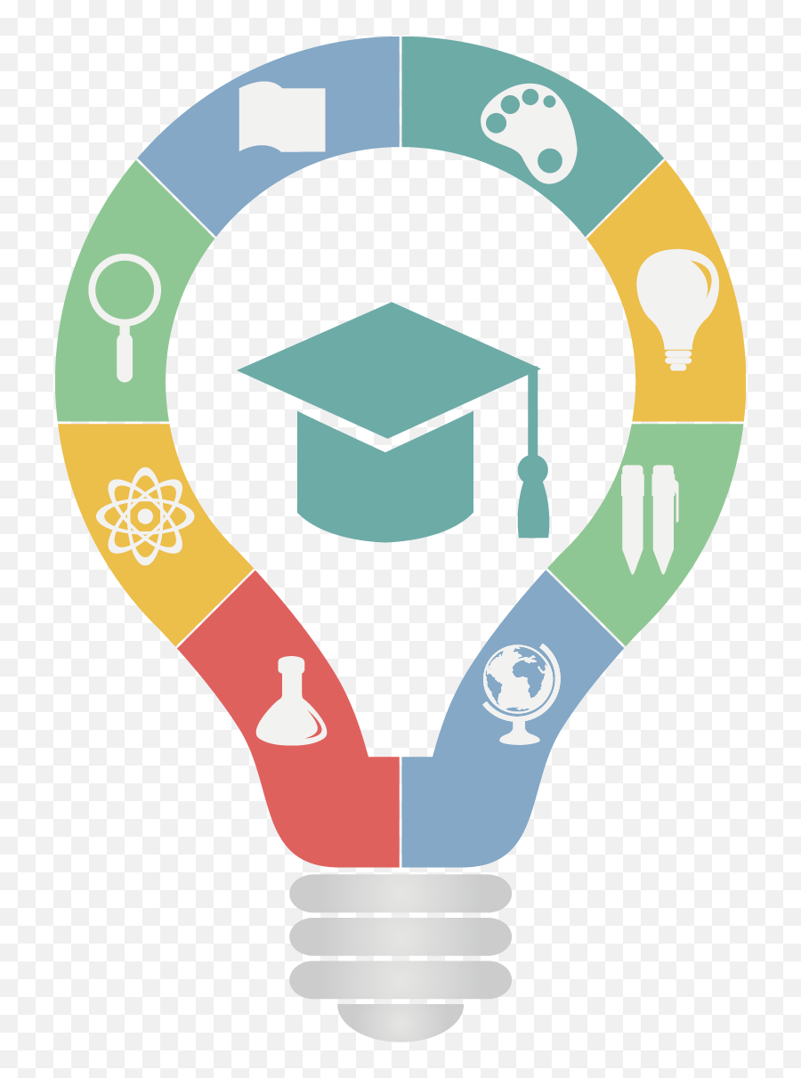 School Painted Light Vector Bulb Logo - Education Clipart Png,Education Clipart Png