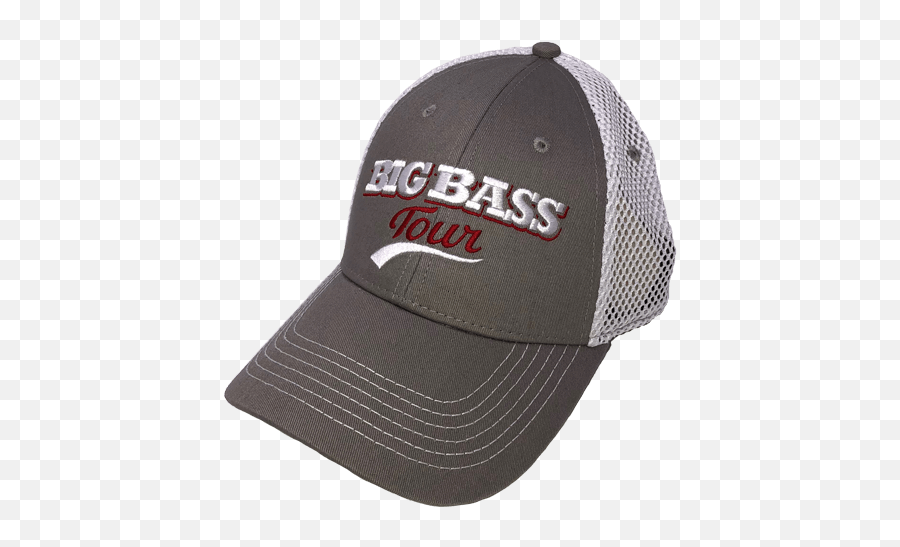 Big Bass Tour White And Gray Hat - Bass Pro Shops Hat Baseball Cap Png,Bass Png