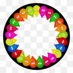 Colorful Circle Border Png 4 Image - Round Birthday Frame Png