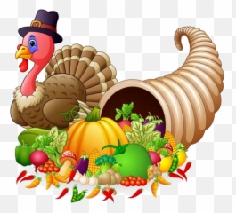 Cornucopia Thanksgiving Horn Of Plenty - Cornucopia Turkey Clip Art Png,Cornucopia Png