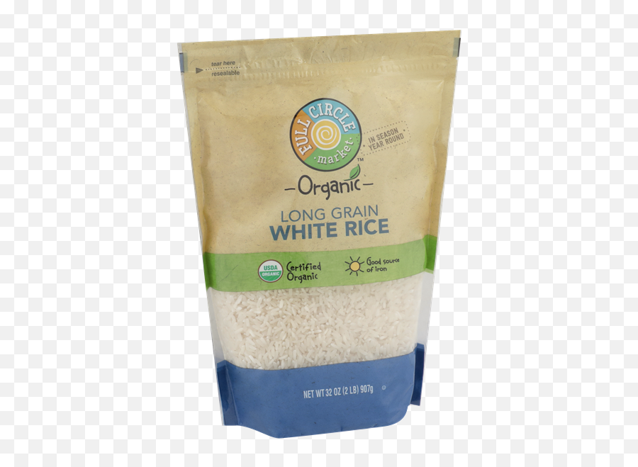 Full Circle Organic Grain Long White Rice Hy - Vee White Rice Png,Rice Transparent