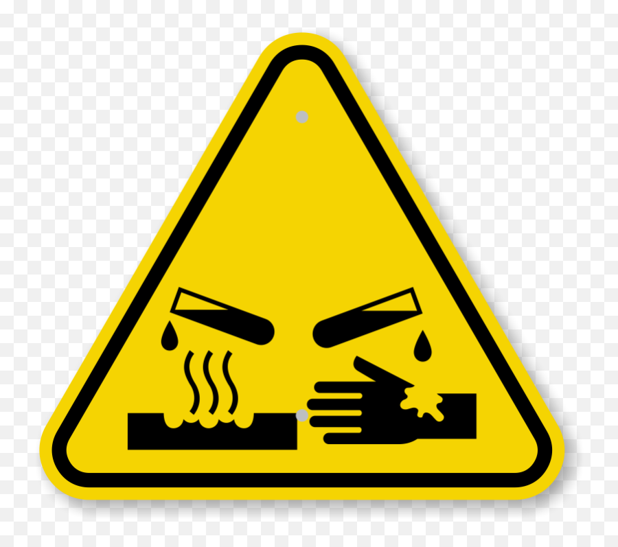 Is - Corrosive Symbol Png,Danger Sign Png