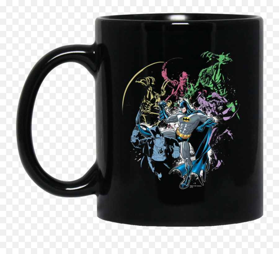 Batman Surrounded 11oz 15oz Black Mug Dc Comics Fan Universe With Logo Slogan Saying - Best Friends Gift Good At Making Extremely Hot Girls Cum Png,Batman Logo Outline