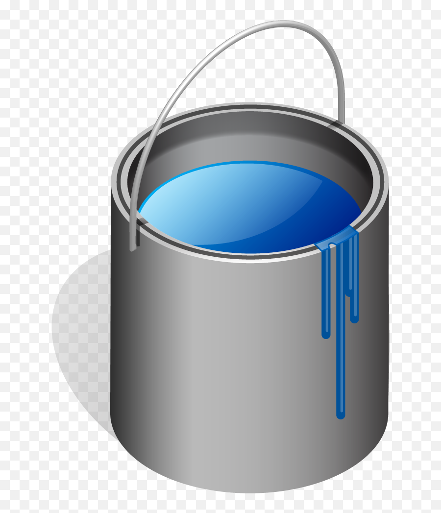 Library Of A Wide Gray Bucket Svg - Paint Can Clear Background Png,Bucket Transparent Background