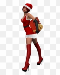 Santa Hat Gift Boots Png