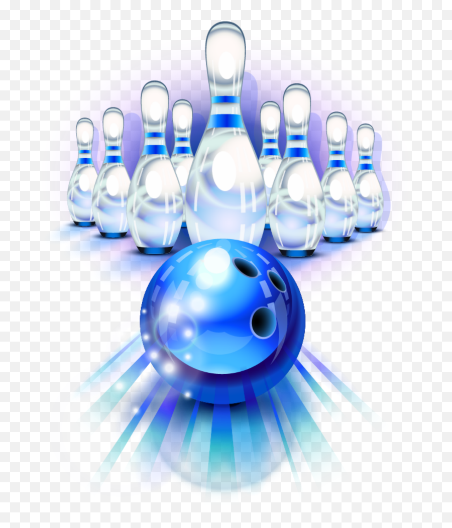 Mq Blue Bowling Pins Clipart Png - Clip Art Library Blue And White Bowling Ball,Bowling Pins Png