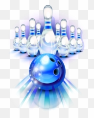 Mq Blue Bowling Pins Clipart Png - Clip Art Library Blue And White Bowling Ball,Bowling Pins Png