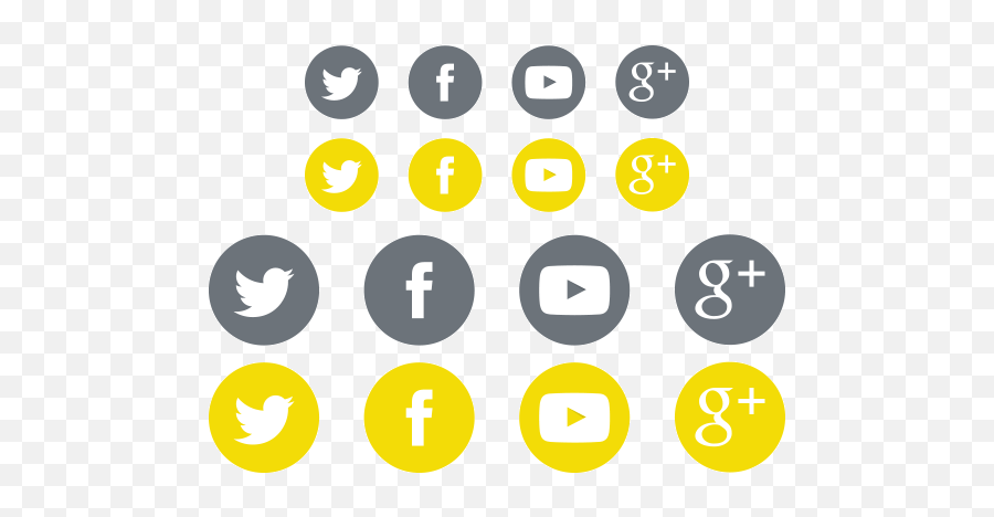 Social Media Icon Sets For Your - Social Media Icon Yellow Social Media Icons Png,Social Media Logos Transparent