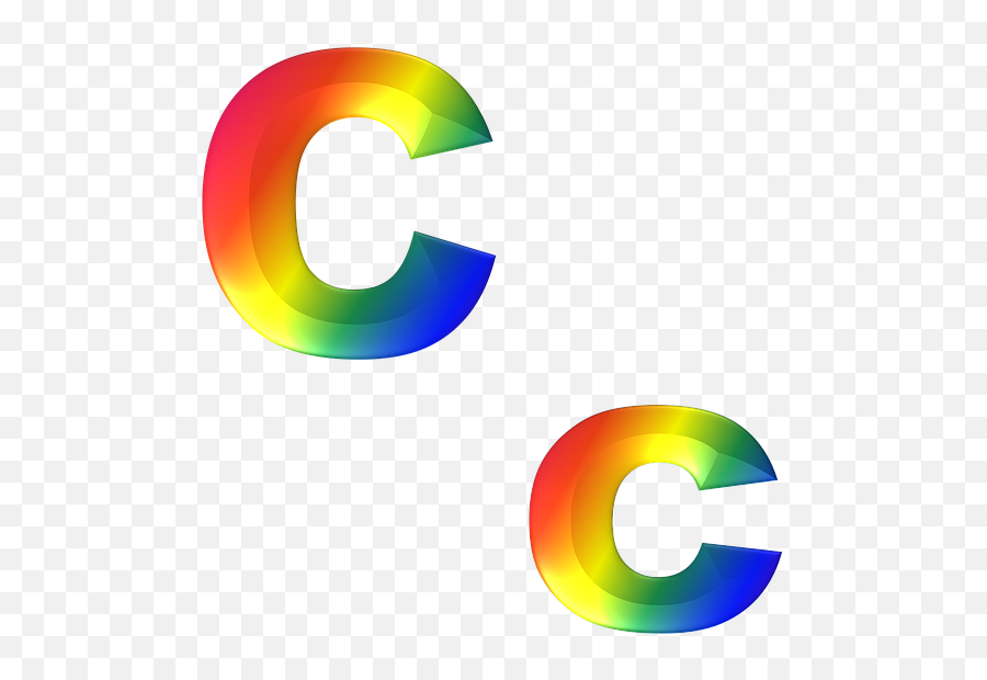 Letter C Png - 3d Rainbow Alphabet Letter,Letter C Png