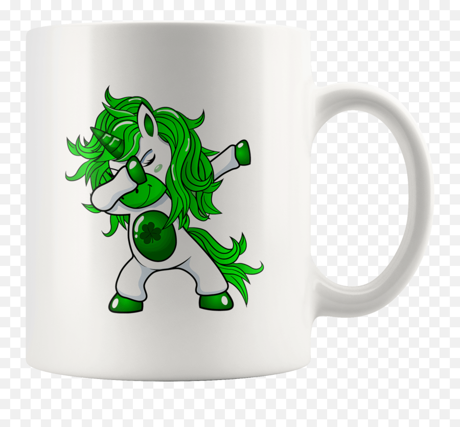 Lepricorn Dabbing Unicorn Leprechaun St Patricks Day White - Mug Png,Dabbing Unicorn Png