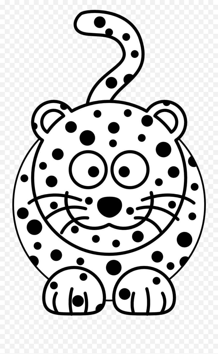 Cartoon Snow Leopard Coloring Page - Cartoon Leopard Black Leopard Cartoon Black And White Png,Snow Leopard Png