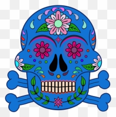 Day Of The Dead Sugar Skull 800 X Png Transparent - Portable Network Graphics,Calavera Png
