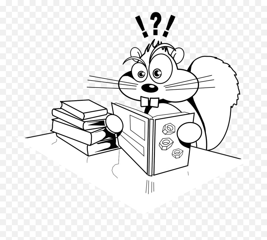 Squirrel Brain - Dr Sarah Lobisco Animal Reading Clipart Black And White Png,Cartoon Brain Png