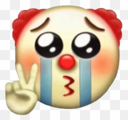 Download Clown Sad Emoji Crying Funny Meme - Clown Emoji Meme png