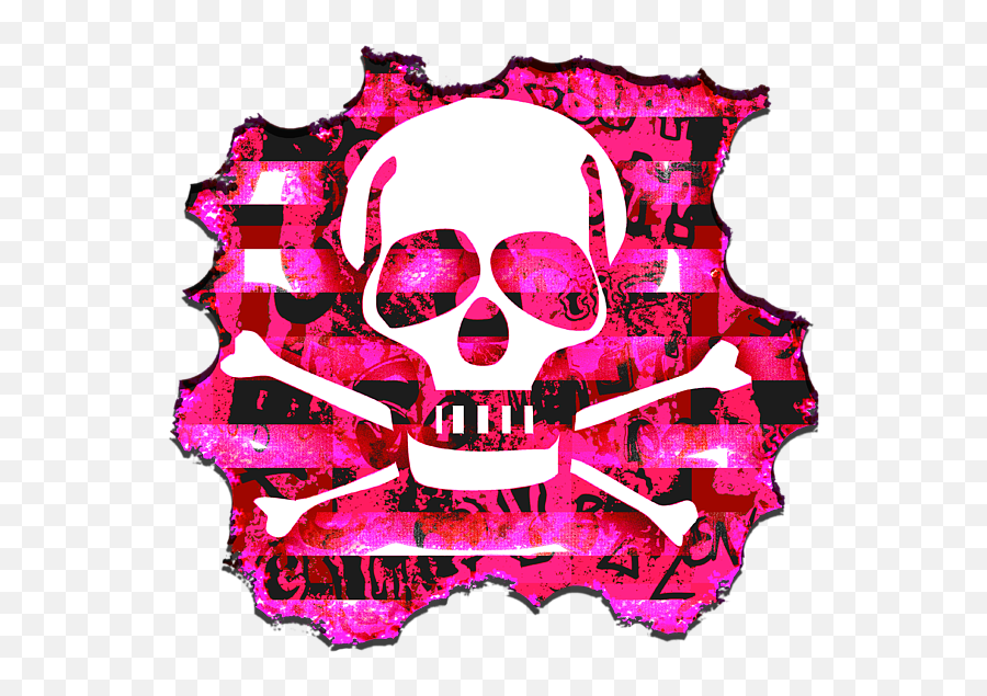 Pink Skull Crossbones Graphic Tote Bag - Dot Png,Skull And Crossbones Transparent Background