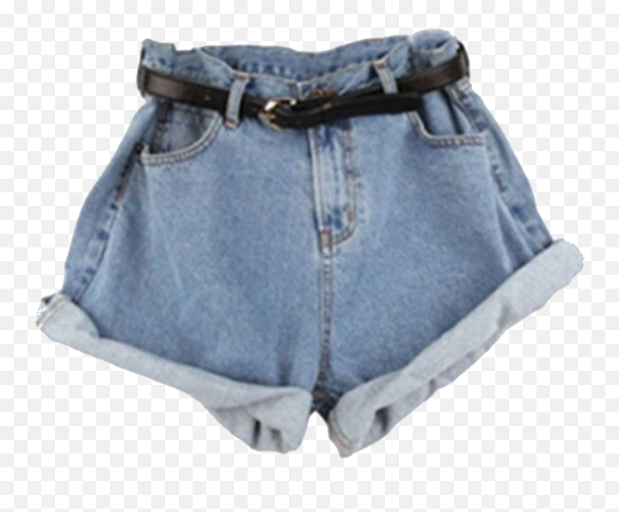 High Waisted Shorts Denim - Womens Baggy Denim Shorts Png,Shorts Png