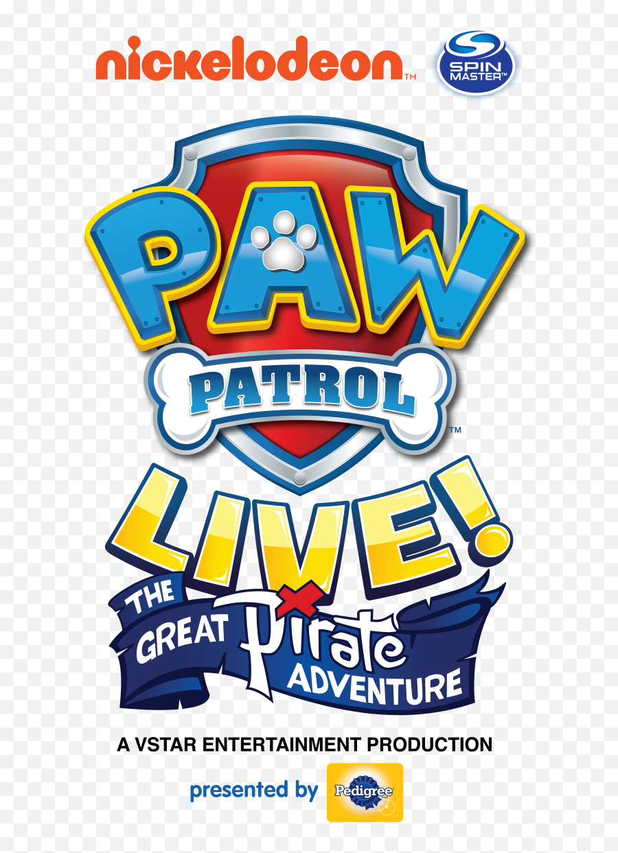 Paw Patrol Live The Great Pirate Adventure Logo - Paw Patrol Png,Blue Paw Logos