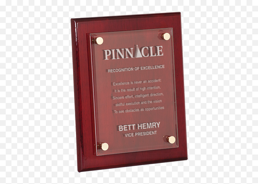 High Gloss Floating Acrylic Wood Plaque - Commemorative Plaque Png,Plaque Png