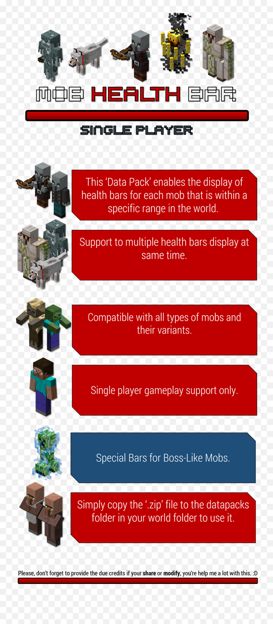 Minecraft Health Bar - Minecraft Datapacks Health Bar Png,Minecraft Health Bar Png