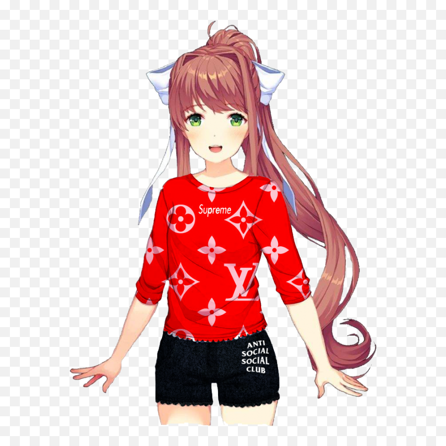 Download Doki Literature Club Monika - Full Size Png Doki Doki Literature Club Monika,Doki Doki Literature Club Logo Png
