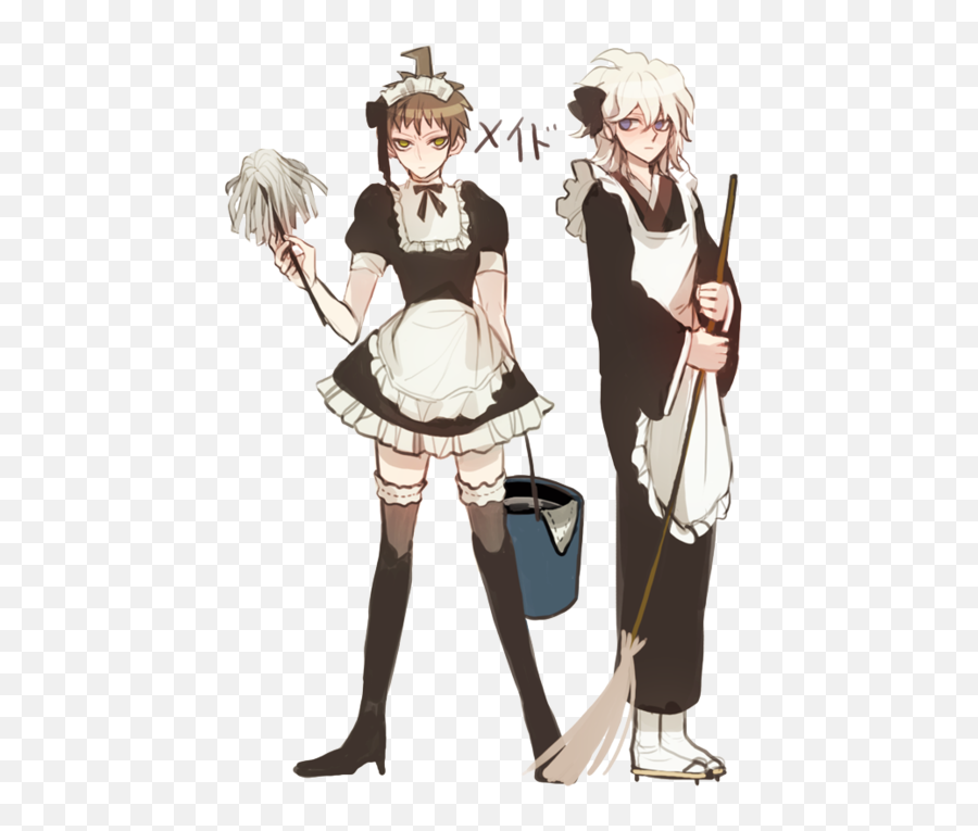 280 Images About Dangan Ronpa - Nagito And Hajime Maid Png,Dangan Ronpa Icon