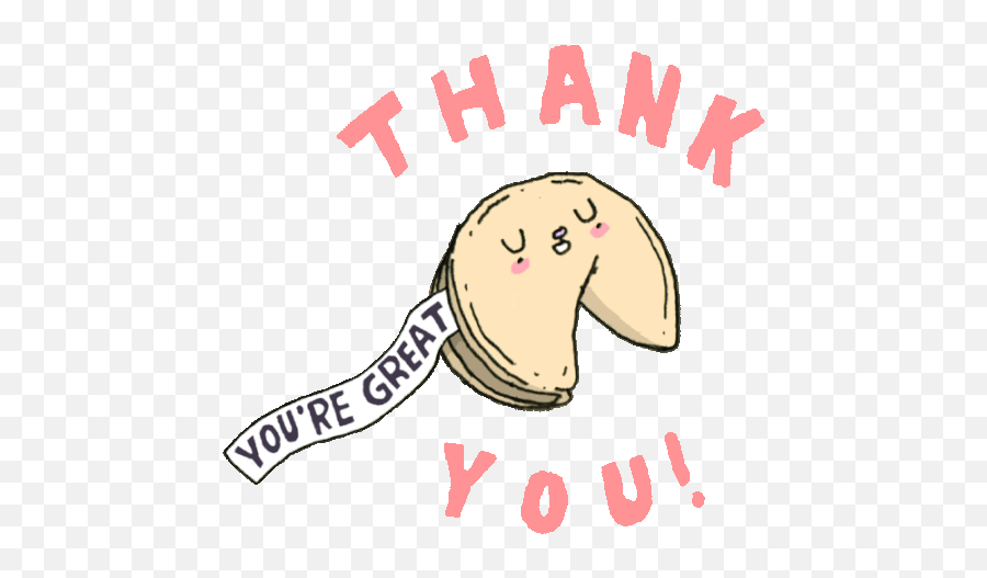 Fortune Cookie Saying Youu0027re Great With Thank You Caption - Fortune Cookie Thank You Gif Png,Fortune Cookie Icon