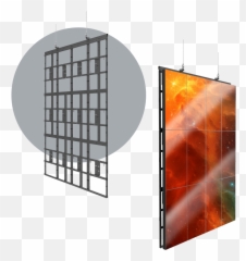 Hovergrid 4x3flyable Portrait Video Wall Frame System - Vertical png
