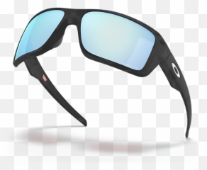 Oakley Double Edge Sunglasses Matte Black Camo Polarized - Prizm Deep Water Polaris2e png