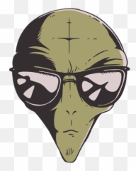 Alienu0027s Head Sun Glasses Colorful - Transparent Png U0026 Svg Extraterrestre Con Lentes De Sol,Balaclava Png