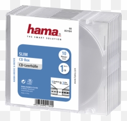 00051164 Hama Slim Cd Jewel Case Pack Of 10 Transparent - Hama Super Jewel Case Png,Cd Case Png