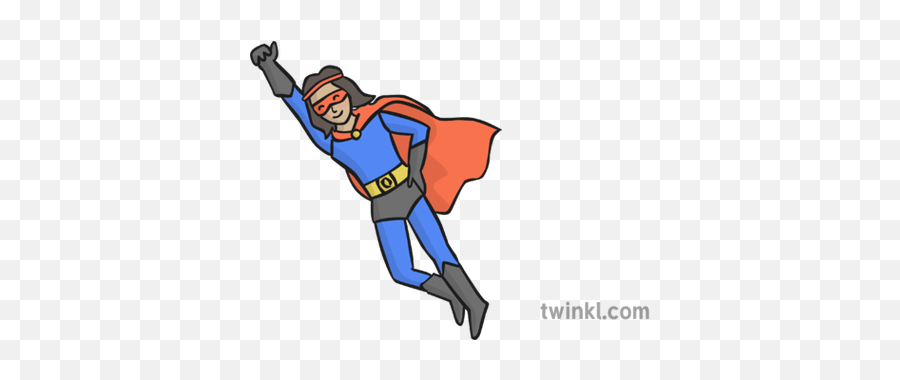 Flying Super Hero Girl Illustration - Twinkl Cartoon Png,Super Girl Png