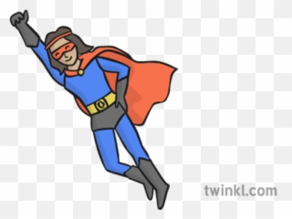 Flying Super Hero Girl Illustration - Twinkl Cartoon png