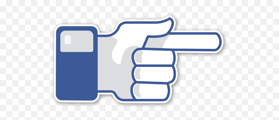 A Pointing Finger - Stickerapp Facebook Like Sign Pointing Png,Pointing Finger Transparent