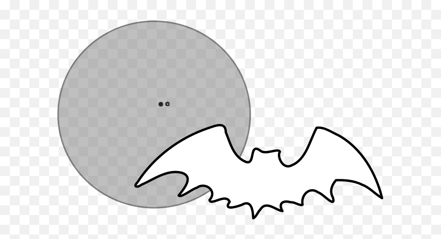 Bat And Moon Blank Png Svg Clip Art For Web - Download Clip Cartoon,Bat Clipart Png