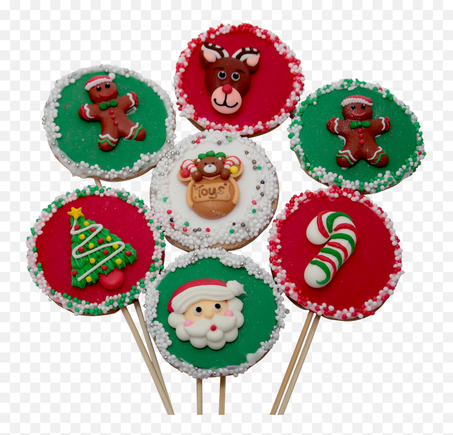Cheers Christmas Cookie Pops Gingerbread Children Designs - Cupcake Png,Christmas Cookies Png
