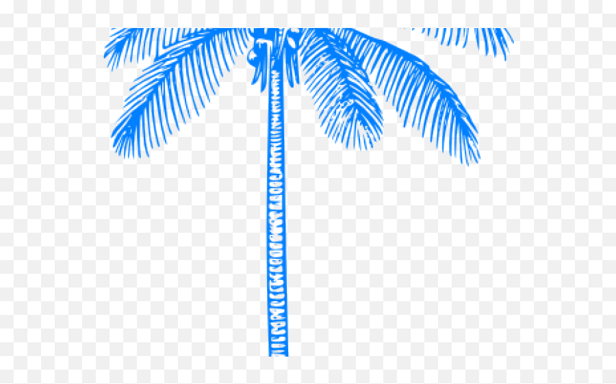 Palm Tree Clip Art Png - Palm Tree Clipart Curved Teal Coconut Tree Clip Art,Tree Clipart Png