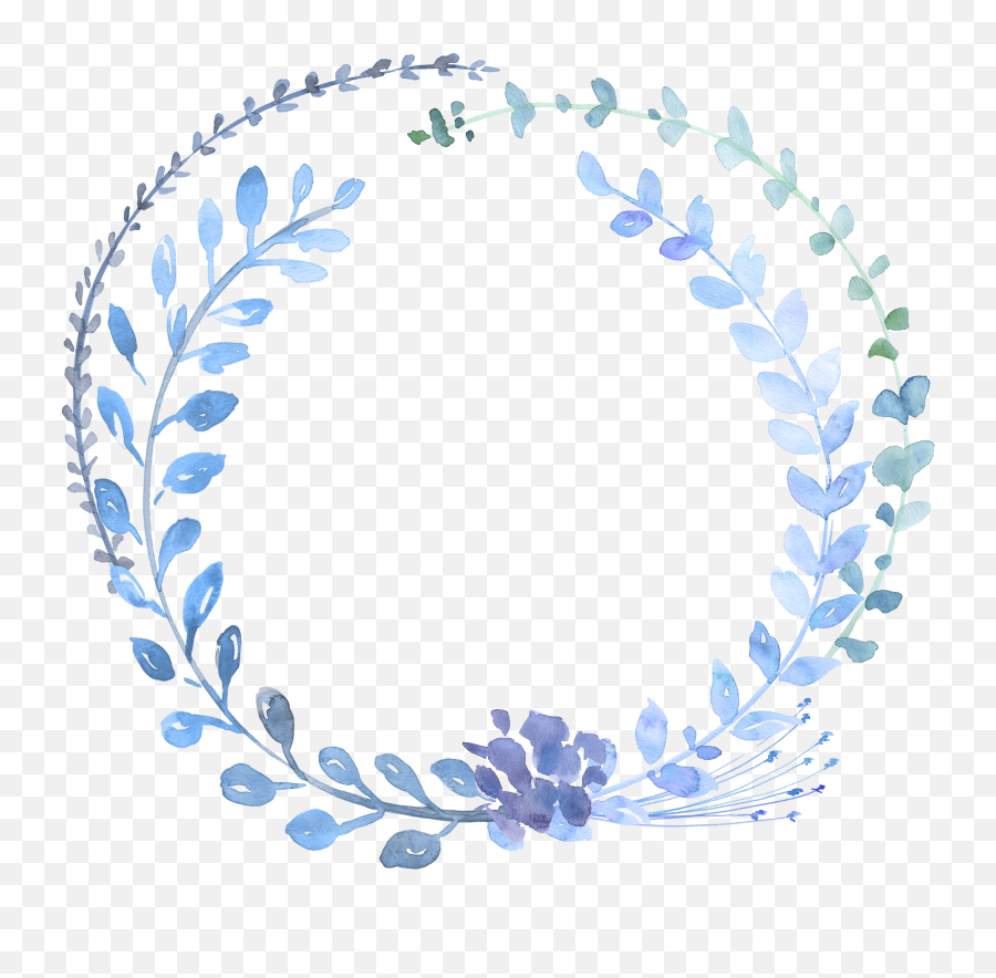 Watercolour Flowers Watercolor - Watercolor Blue Floral Png,Watercolor Circle Png