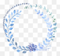 Watercolour Flowers Watercolor - Blue Floral Png