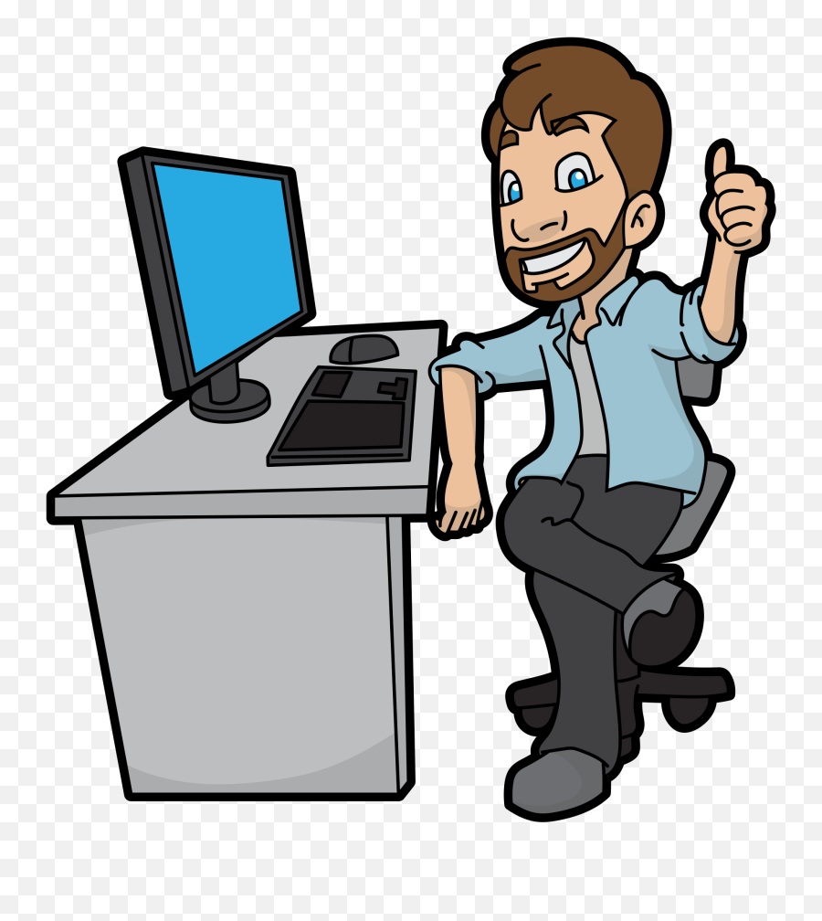 Download Free Png Cartoon Computer - Cartoon With Computer,Cartoon Computer Png