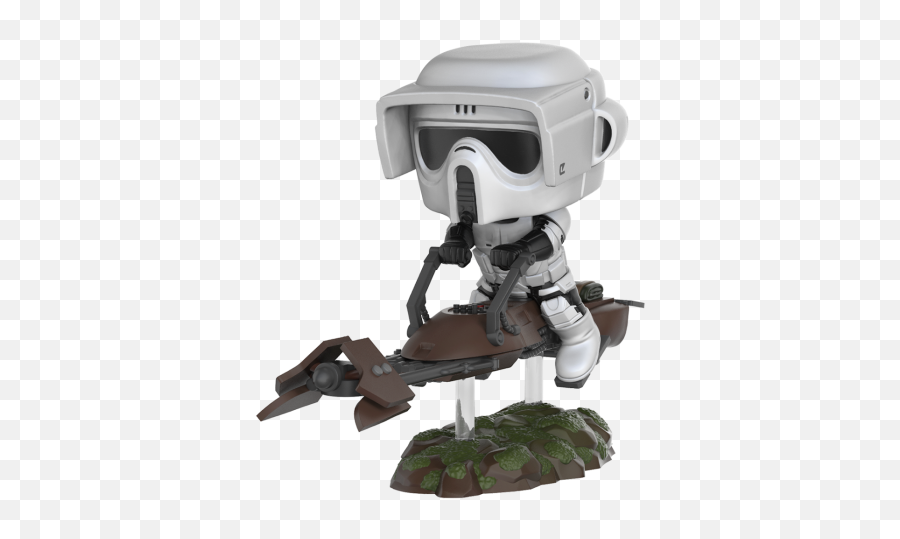 Ewok With Speeder Bike Funko Pop - Funko Pop Scout Trooper With Speeder Bike Png,Ewok Png