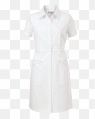 Peaches Button Front 1256 Dress Nursing Scrub Dresses - Trench Coat png