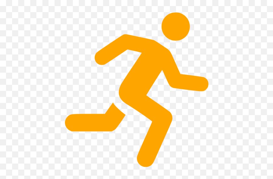 Orange Running Man Icon - Free Orange Man Icons Yellow Running Man Icon Png,Man Icon Png