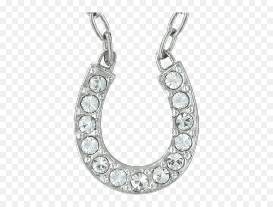 Montana Silversmiths Clear Rhinestone Horseshoe Necklace Nc62 - Earrings Png,Horseshoe Transparent