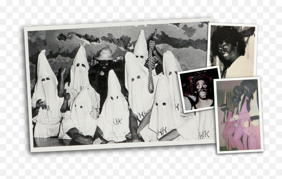 Blackface Racist Photos Rampant In - Rit Blackface Png,Kkk Hood Png