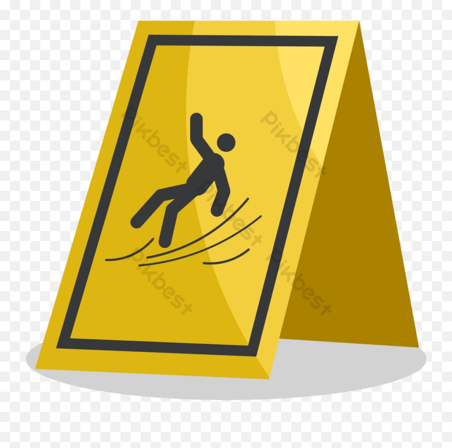Warning Sign Cut Out Picture Png Images Ai Free Download - Slip And Fall,Warning Sign Transparent