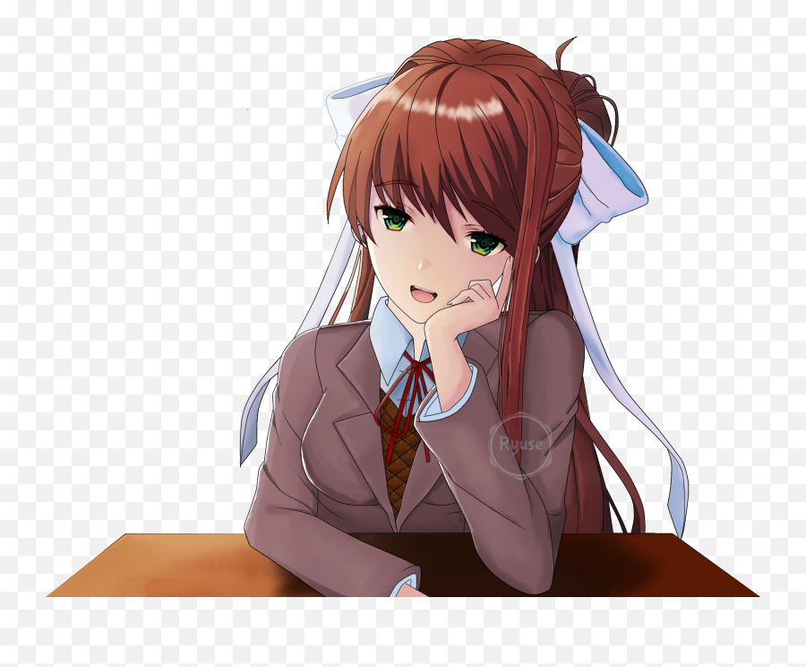 Doki Literature Club Hd Wallpaper Background Image - Just Monika Png,Doki Doki Literature Club Logo Png