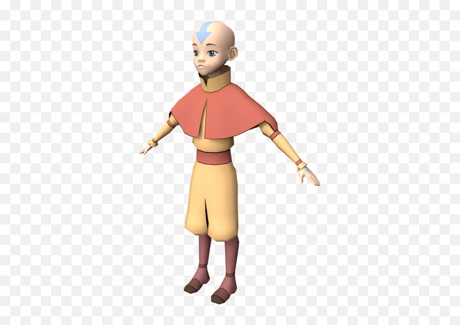 Wii - Avatar The Last Airbender The Burning Earth Aang Avatar Aang 3d Model Png,Aang Png