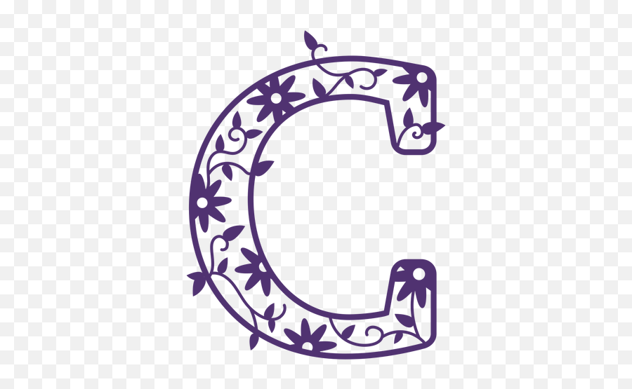 Floral Alphabet Letter C - Transparent Png U0026 Svg Vector File Decorative,C Icon Case