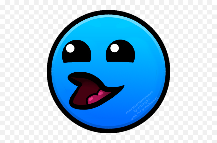 So I Made A Blank Version Of The Gd Easy Face Because - Ka Sticker Png,Emoji Icon Answers Level 48